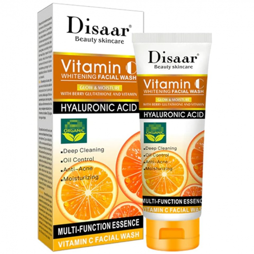 Espuma Limpiadora Facial con Vitamina C, Ácido Hialurónico, Bayas y Glutatión – Hidratante, Antiacné y Control de Grasa