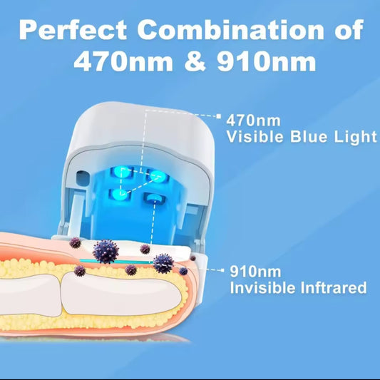 Dispositivo de luz de limpieza de hongos en las uñas, dispositivo de erutificación de hongos